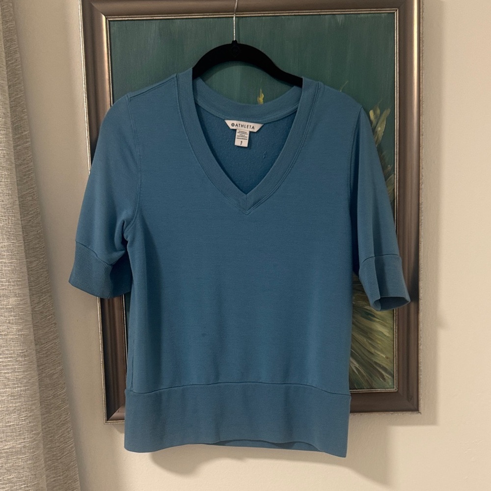 Athleta Women's Teal Short Sleeve Top